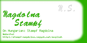 magdolna stampf business card